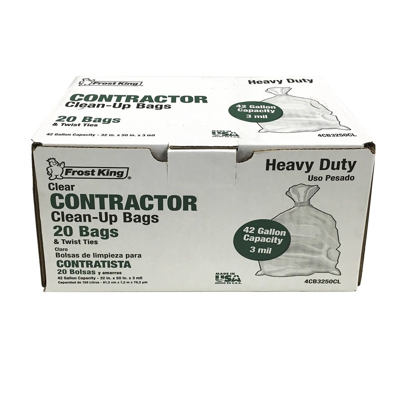 Frost King CB3250 Boxed Heavy Duty Contractor Clean-Up Bags, 32