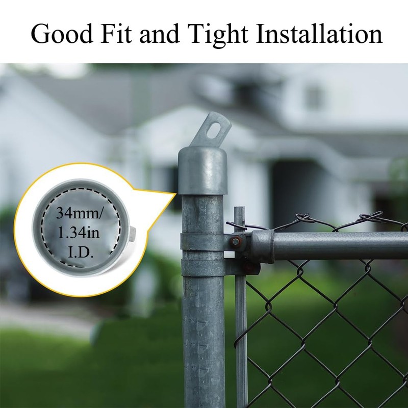 TopHomer 2PCS 38mm Diameter Hot Dip Galvanized Chain Link Fence