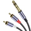MOSWAG 1/4" to RCA Audio Cable, Quarter inch TRS to