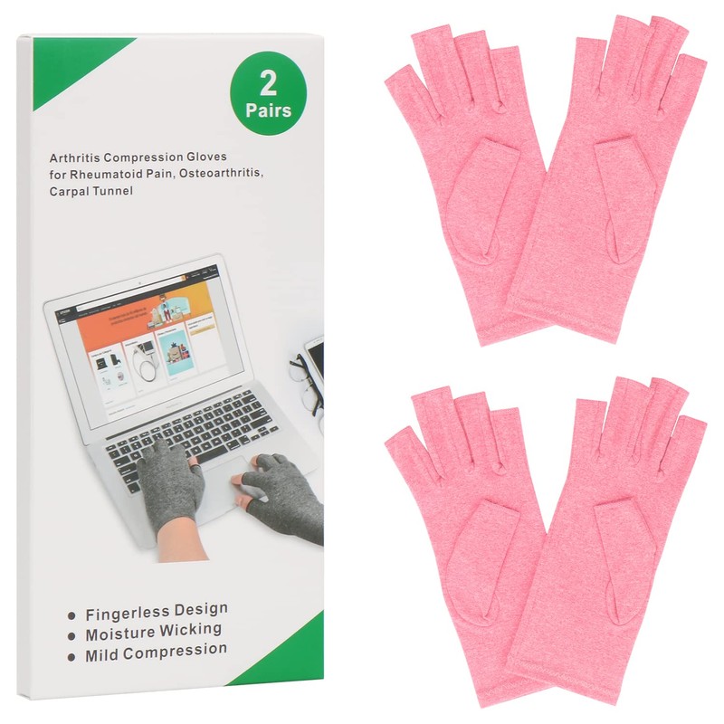 2-Pair Arthritis Compression Gloves for Alleviate Rheumatoid Osteoarthritis, Carpal Tunnel