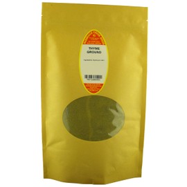 Marshalls Creek Spices THYME GROUND 16 ounce XL ECO Friendly Kraft Stand-up Pouch. Premium Quailty