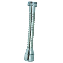 Somatherm 4140-8 Breeze Flexible Stainless Steel Mono-Jet F22/M24, 8 l/min, LG 15 cm, Grey