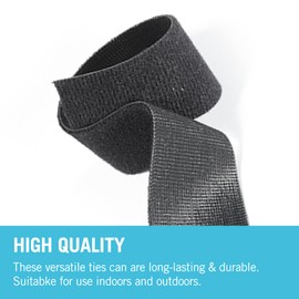 VELCRO Brand One-Wrap Reusable Ties Multi-Purpose Ties Perfect Desk Accessories for Cable Management & Home Improvement Black 30mm x 5m