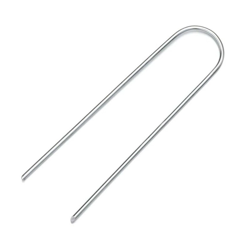 U Shaped Anchors Metal Ground Stake Pegs Garden Tent Weed