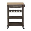 Convenience Concepts Ellaine Four-Tier Butcher Block Kitchen Cart w/ Drawer