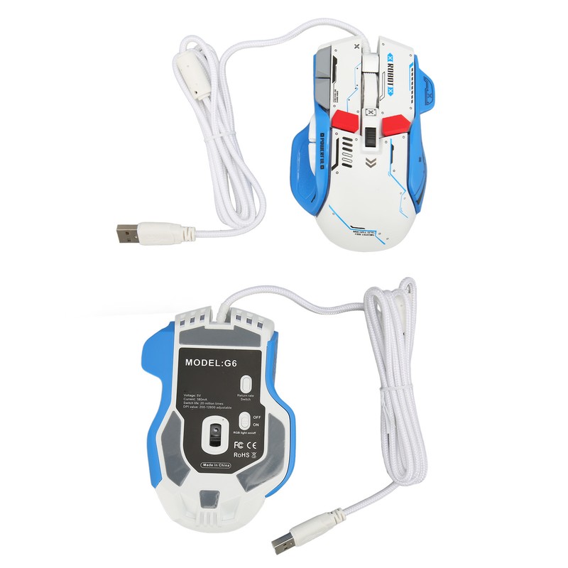 Wired Mechanical Mouse Macro Programming RGB Light Mouse 12800 DPI