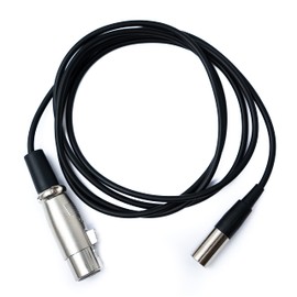 System-S Audio Cable 150 cm Mini XLR 3-Pin Male to XLR 3-Pin Female Adapter Black