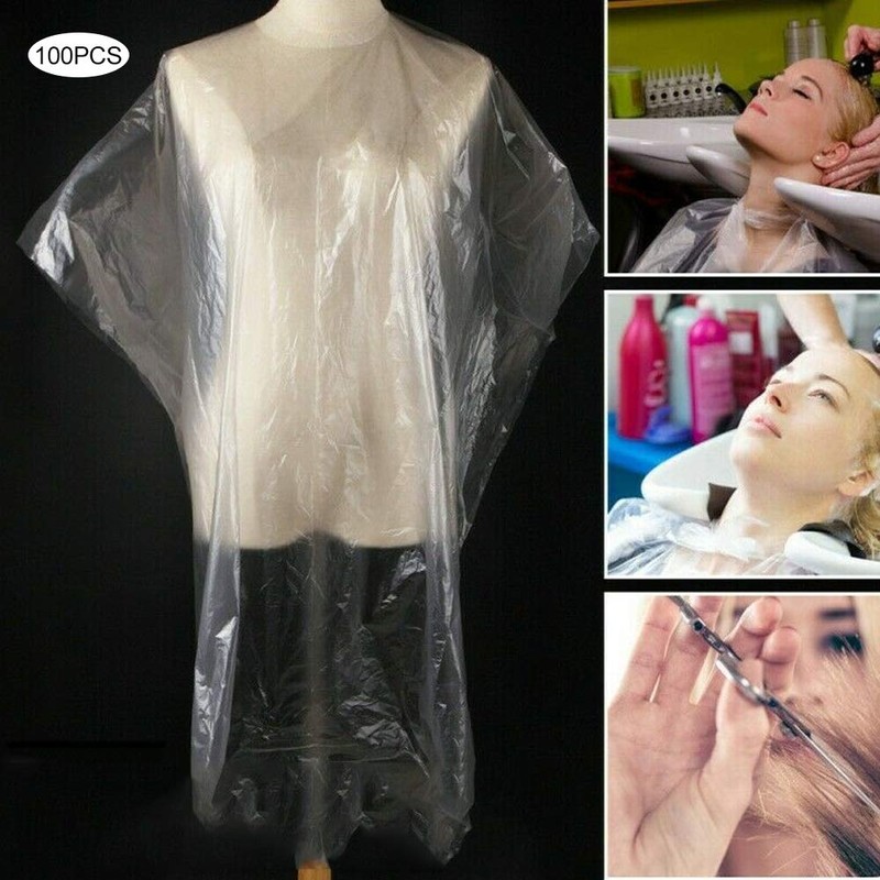 100 Uds Capa de Peluquero Desechable Chal para Tinte de