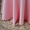 JYFLZQ Pink Round Tablecloth 70 Inch for 4 Foot Tables