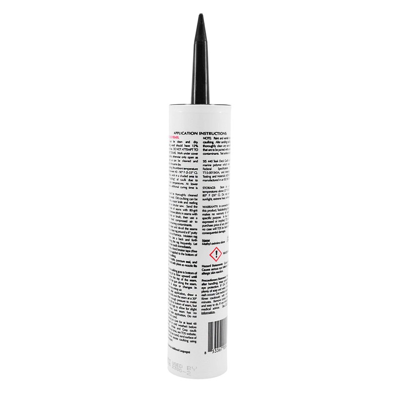 Teakdecking Systems - 10oz Marine Caulk Cartridge, Black - Premium