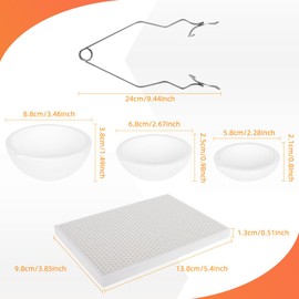 Naajop Lab Crucibles Set Bag Clip with Pour Spout, Crucible, Ingot Mold Ideal for Melting Metal, Gold Melting Kit, Jewelry Making