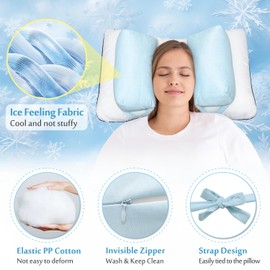Back Sleeper Beauty Pillow for Anti Aging Wrinkle Prevention Face Up Head Positioning Back Sleep Training Pillow Head Stabilizer Facial Eye Surgery Pillow Supports for Sleeping Upright