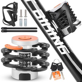 CHIMONA Folding Bike Lock Combination, Foldable Bike Lock with Combination Retrieve System, Anti Theft Bicycle Lock with Holder, Lightweight Foldylock with Anti-Scratch Coating