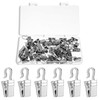 Oruola 50Pcs Hanging Clips,Curtain Hooks with Clips,Metals Shower Curtain Hooks