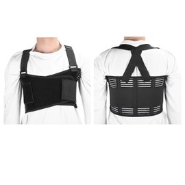 LIZEALUCKY 1Pcs Rib Chest Support Brace Sternum Injuries Adjustable Support Belt Protection Strap Rib Belt,Abdominal Binder Wrap,Belly Support Band