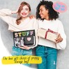 Bolsa de cosméticos, 2 bolsas de maquillaje con letras, Negro