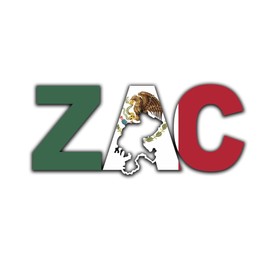Edward Mexico Zac Sticker Zacatecas Decal Mexico Letters Car Truck Window Laptop Map Vinyl Bumper Estado Wall (Zacatecas, 3.5 x 8.2 in)