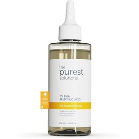 The Purest Solutions Fat Controlling Facial Toner (2% BHA Salicylic Acid) - Fat and Pore Balancing Facial Toner for Scarred and Acne Prone Skin - Targeted Blackhead Formula (200 ml)