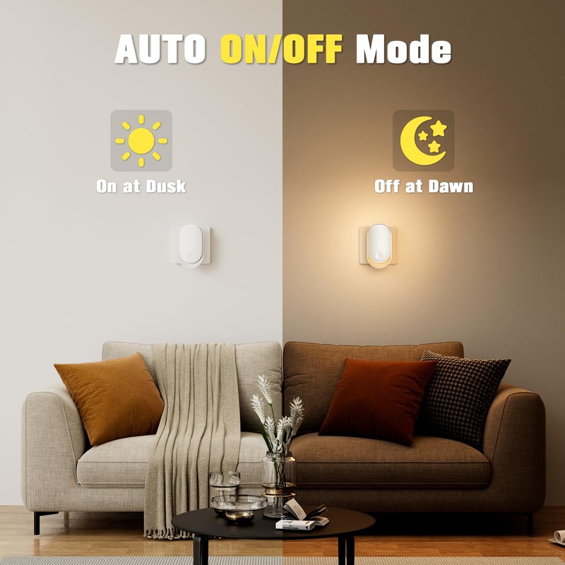 Alyvisun Night Light for Babies, Night Light with Twilight Sensor