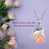 YSAHan Heart Cremation Jewelry for Ashes Mom Rose Flower Urn