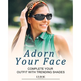 LVIOE Women's Polarised Vintage Large Wraparound Design Sunglasses with UV400 Protection, Clear black