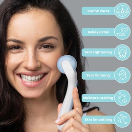 HAKIMI Haqimi Ice Roller For Face - Rodillo De Hielo Facial Con Estuche De Transporte Para El Congelador Para Un Resfriado Duradero, Alivia El Dolor, Aspecto Saludable Y Natural De La Piel