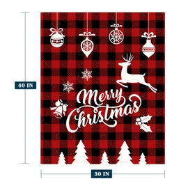 YeeJu Christmas Throw Blanket Baby Blanket Small Red Plaid Christmas Blanket for Toddler Swaddle Crib Stroller Soft Lightweight Fuzzy Plush Fleece Blankets and Throws Xmas Holiday Blanket 30x40