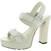 Karl Lagerfeld Paris Women's Alessia Pearl Slingback Platform Sandal Ankle