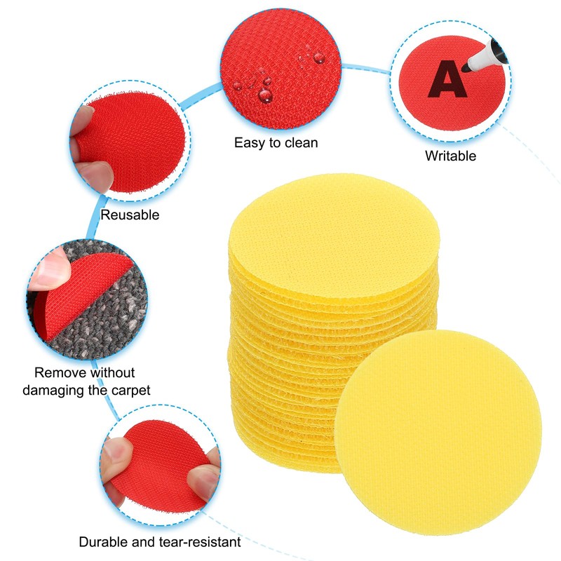 PATIKIL 2" Carpet Spot Markers, 35Pcs Circle Dot Markers Hook