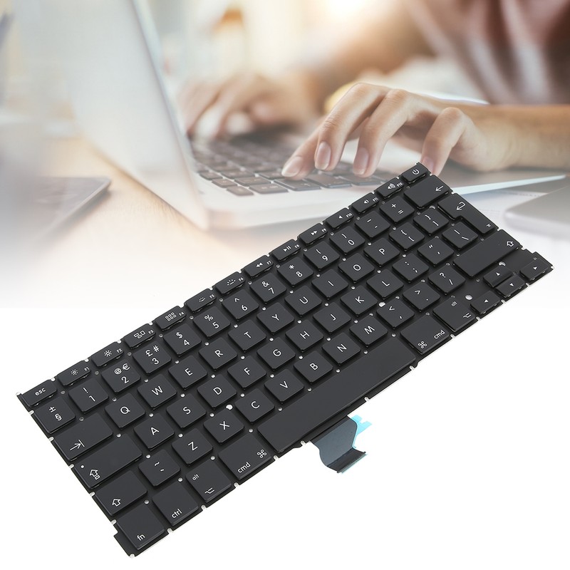 Black Laptop Replacement Keyboard Layout Fit for MacBook Pro A1502