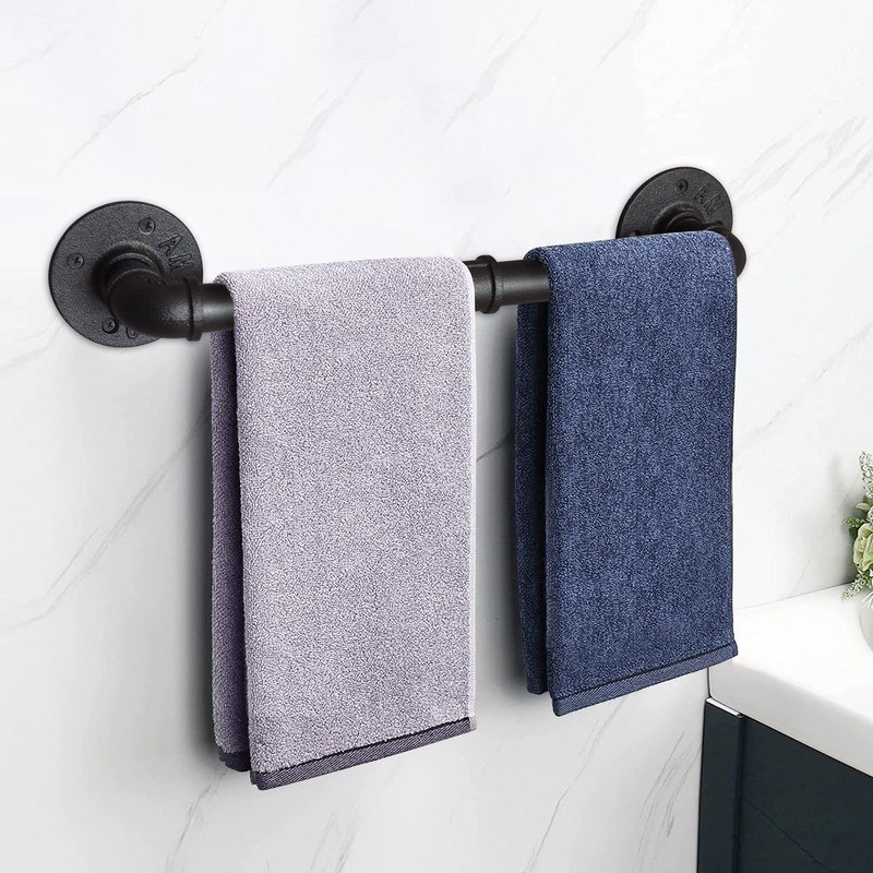 DSDS Industrial Pipe Towel Rack Towel Bar, Heavy Duty Bathroom