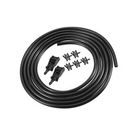 Partuto 2pcs Windshield Washer Nozzle for Volkswagen Jetta 1999-2012 2.5 Meters Hose with Connectors Kit Replaces 6E0955985 Replacement