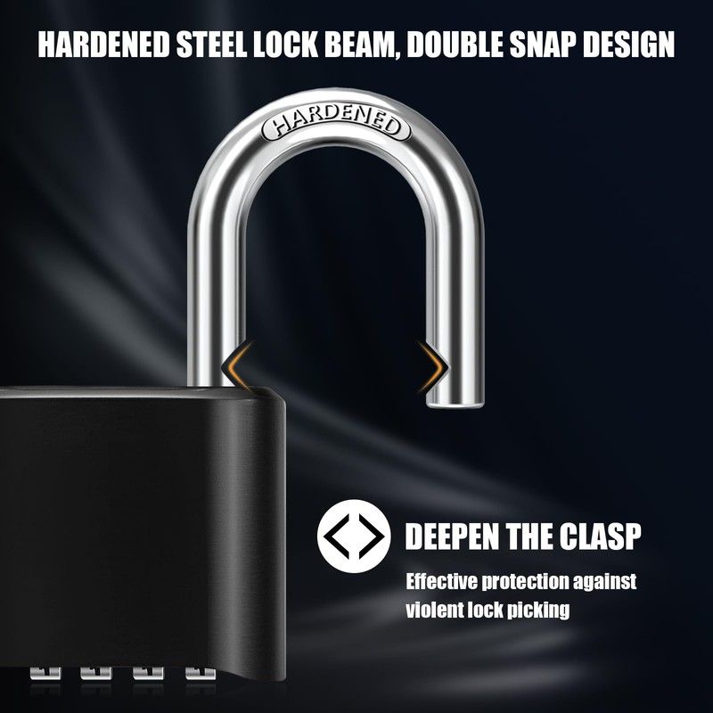 Diyife Heavy Duty Combination Padlocks Outdoor, [Weatherproof] 51.5mm Large 4