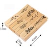 Pack of 8 Pcs Plant and Flower Shape Wooden Rubber