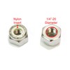 1/4"-20 Nylon Insert Lock Nut (100 Pieces) Stainless Steel Finish