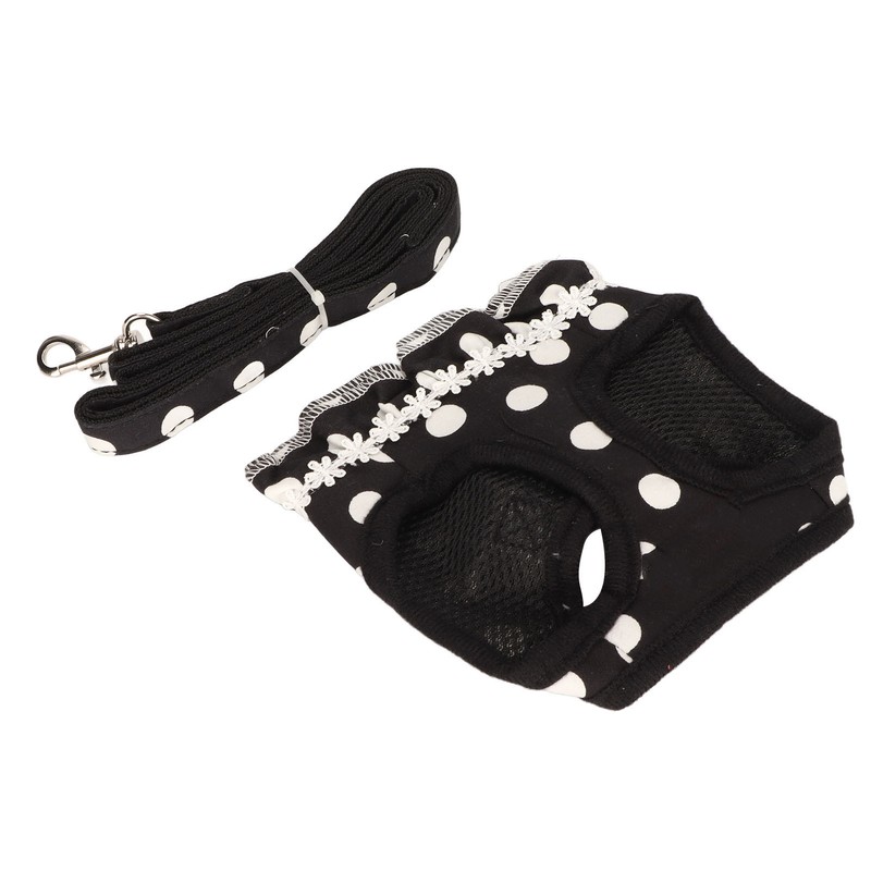 Dog Harness Leash Cute Stylish Polka Dot Pet Vest Traction