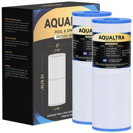 AQUALTRA Spa Filter Replaces Pleatco PRB50-IN, Unicel C-4950, Filbur FC-2390, Jacuzzi J200/J210/J220/J235/J245/J275, Guardian 413-212-02, 373045 Drop in Hot Tub Filter 2 Pack (White)