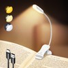 Glocusent Glocusent Leselampe Buch Klemme, Wiederaufladbare Buchlampe mit 10 LEDs,