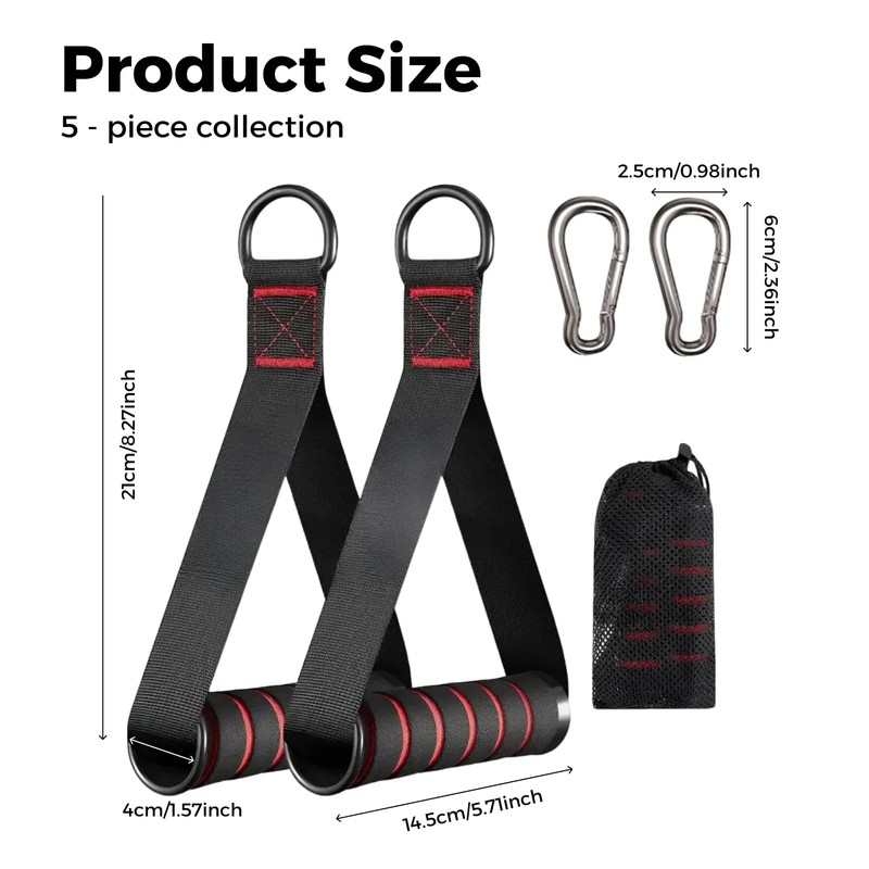 Heavy Duty Exercise Handles for Resistance Bands and Cable Machines,
