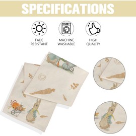 Easter Table Runners Happy Easter Party Table Decorations 13x72 Inch Indoor Decor Spring Summer Table Runner for The Home Desk Mantel Outside Decors Rabbit Carrots Table Runner Holiday Table Runners