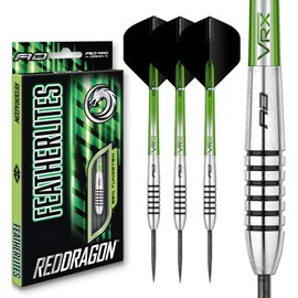 Red Dragon Featherlite 9: 19g - 80% Tungsten Steel Darts with Flights, Shafts