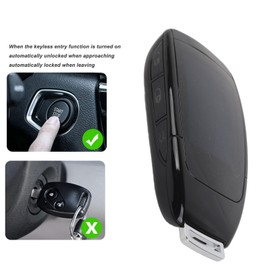 Asixxsix Smart Remote Car Key, Universal TK900 LCD Key Keyless Entry for Start Stop Engine Button Car, Anti Theft Vehicle Control Window Function(Black)
