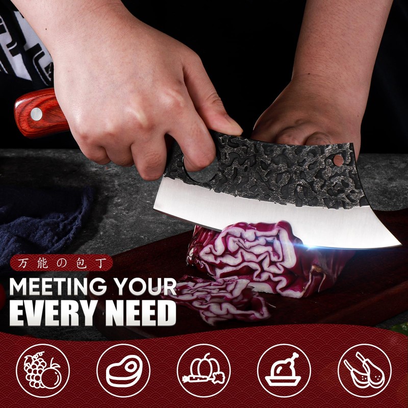 DRAGON RIOT Professional Butcher Knife Set for Meat Processing, 3Pcs