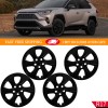 Mayello For 2019-2024 Toyota RAV4 17" GLOSS BLACK Hubcaps Wheel