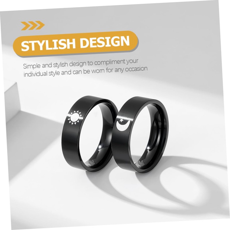 FOMIYES 2 Pairs Matching Promise Rings for Him and Her