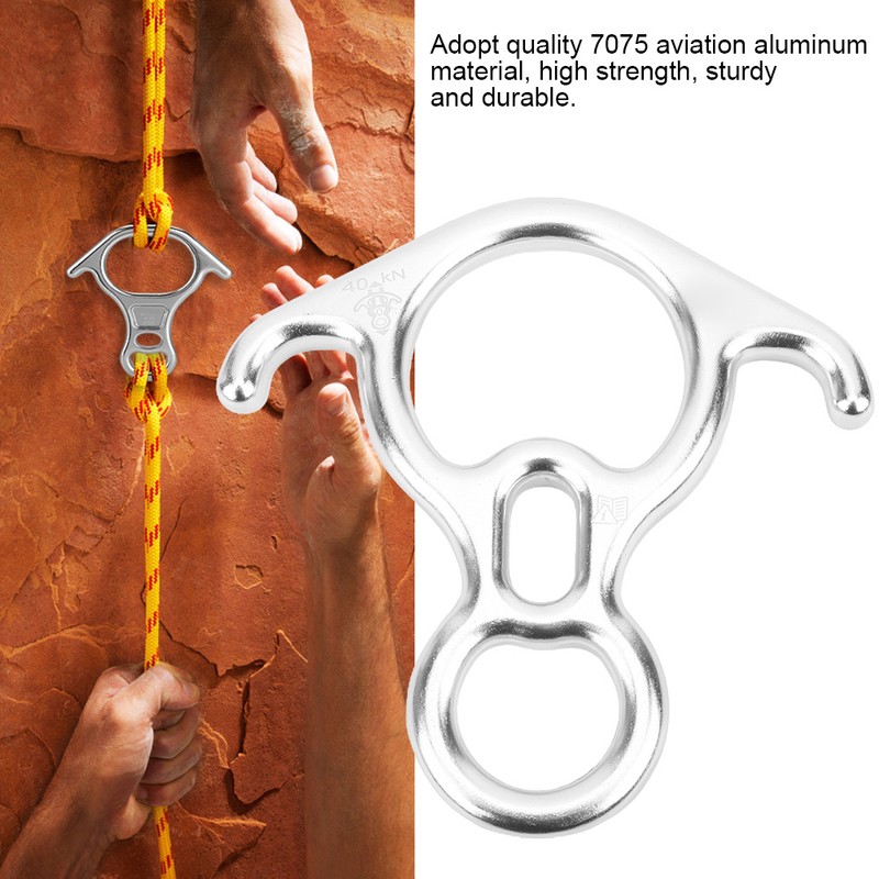 Bull Horn 8‑Shape Ring Descender Descent Control Device Downhill Rock