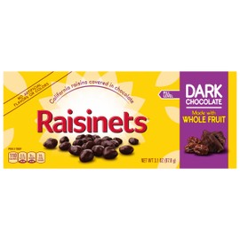 Raisinets, Dark Chocolate Covered California Raisins, Movie Theater Candy Box, 3.1 oz each, Bulk 15 Pack