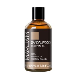 MAYJAM Sandalwood Essential Oil, 3.38FL.OZ Pure Essential Oils by MAYJAM, Large Volume Sandalwood Oil, Perfect for Aromatherapy Diffuser, Great for DIY Candle and Soap Making