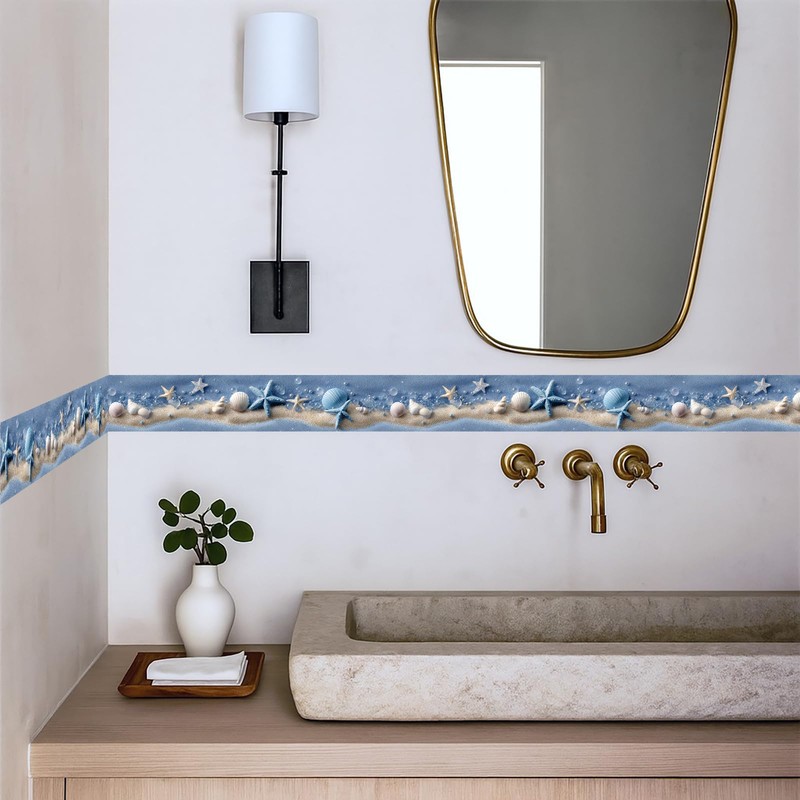 IOHEFY - Papel pintado para playa, diseño de concha marina,