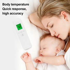 Forehead Thermometer, Touchless Infrared Thermometer with Fever Alarm, 3 Color LCD Memory Function Digital Thermometer, 2s Instant Accuracy Readings Thermometer for Adults, Kids, Baby, Whole Family